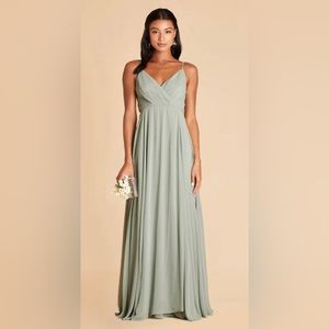 Birdy gray chiffon sage dress in size small